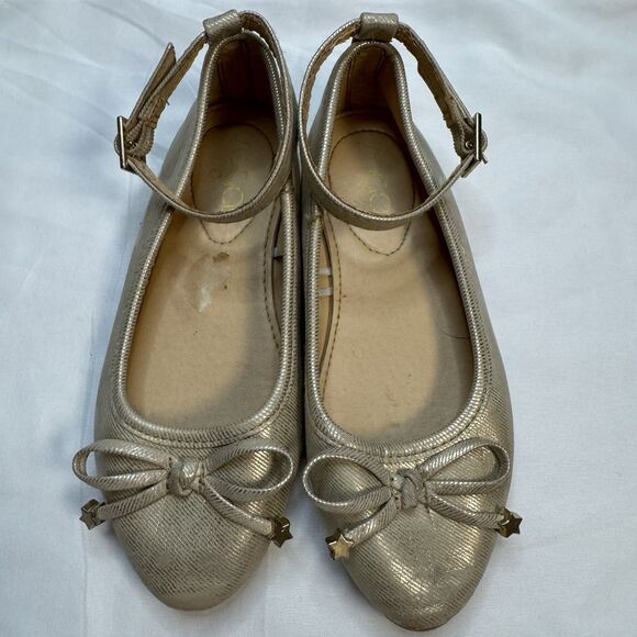 Rachel Zoe Girls Sweater Dress Size 5 & Sugar Gold Flats Shoes 11 Bundle Holiday - Picture 10 of 16